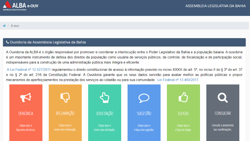 Após pressão da OPS, Assembleia Legislativa da Bahia disponibiliza novo canal de atendimento